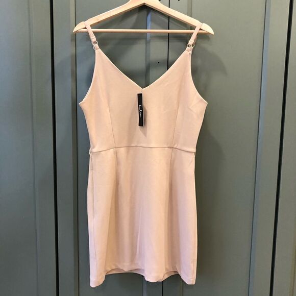 Lulu’s Beige Nude Bodycon Mini Dress - Picture 3 of 4